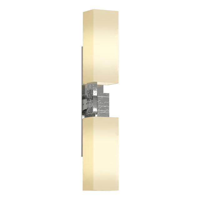 Hubbardton Forge 2012 Sterling Opal Glass (GG) Ondrian 2 Light Sconce