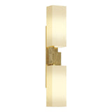 Hubbardton Forge 2012 Modern Brass Opal Glass (GG) Ondrian 2 Light Sconce