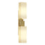 Hubbardton Forge 2012 Modern Brass Opal Glass (GG) Ondrian 2 Light Sconce