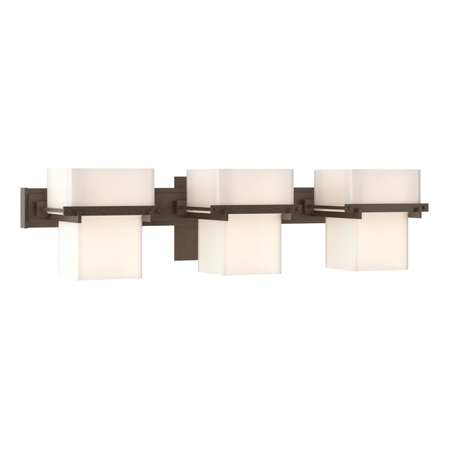 Hubbardton Forge 2005 Bronze Opal Glass (GG) Kakomi 3 Light Sconce