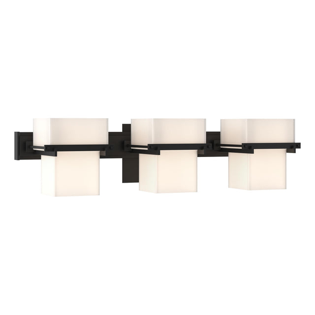 Hubbardton Forge 2005 Black Opal Glass (GG) Kakomi 3 Light Sconce