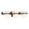 Hubbardton Forge 2005 Natural Iron Opal Glass (GG) Kakomi 3 Light Sconce