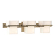 Hubbardton Forge 2005 Soft Gold Opal Glass (GG) Kakomi 3 Light Sconce