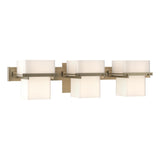 Hubbardton Forge 2005 Soft Gold Opal Glass (GG) Kakomi 3 Light Sconce
