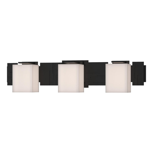 Hubbardton Forge 2005 Black Opal Glass (GG) Impressions 3 Light Sconce
