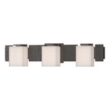 Hubbardton Forge 2005 Oil Rubbed Bronze Opal Glass (GG) Impressions 3 Light Sconce