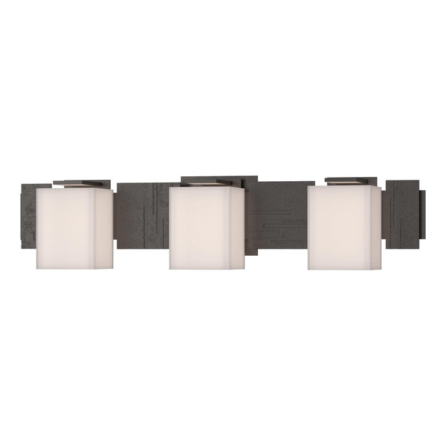 Hubbardton Forge 2005 Oil Rubbed Bronze Opal Glass (GG) Impressions 3 Light Sconce