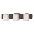 Hubbardton Forge 2005 Natural Iron Opal Glass (GG) Impressions 3 Light Sconce