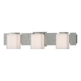 Hubbardton Forge 2005 Vintage Platinum Opal Glass (GG) Impressions 3 Light Sconce
