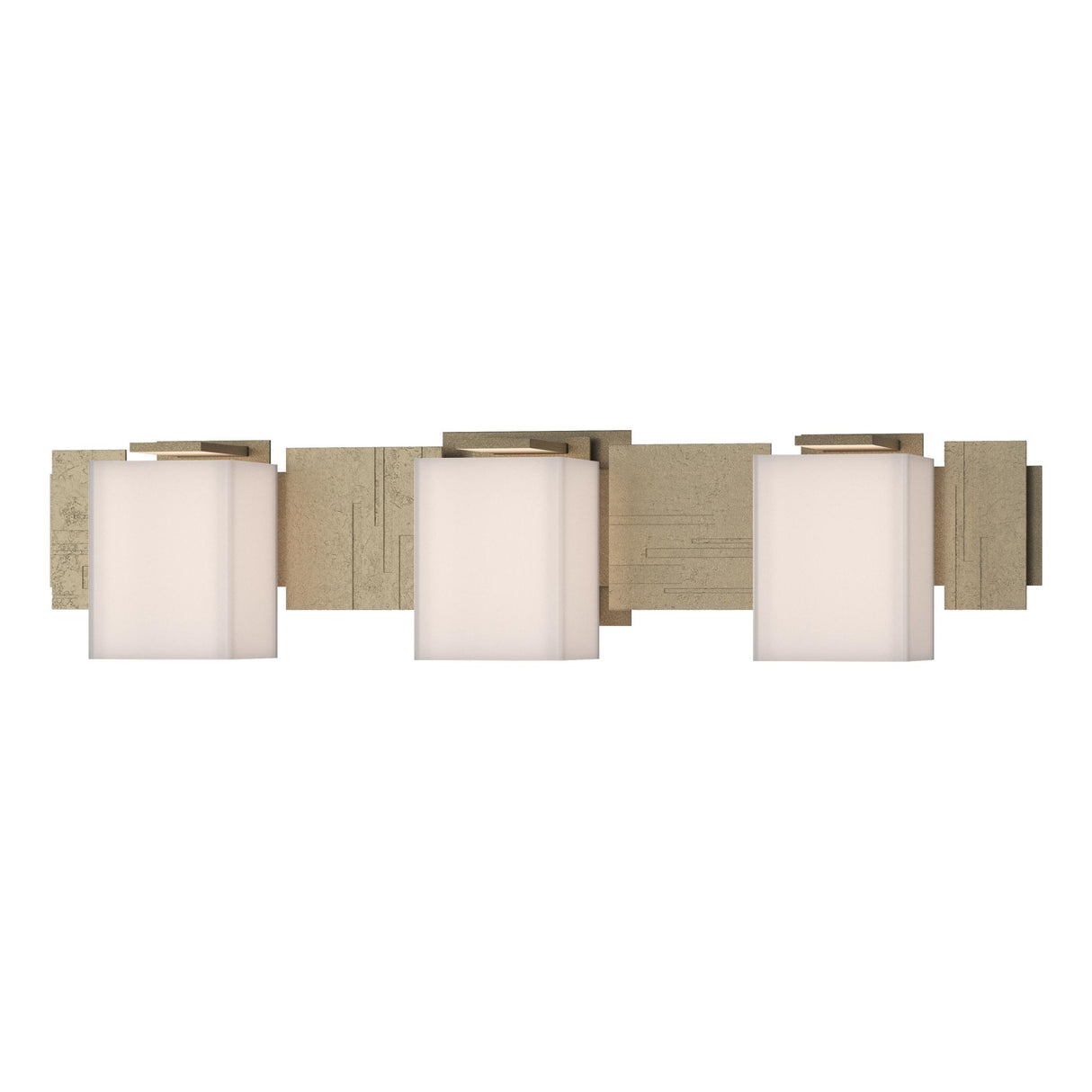 Hubbardton Forge 2005 Soft Gold Opal Glass (GG) Impressions 3 Light Sconce