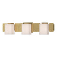 Hubbardton Forge 2005 Modern Brass Opal Glass (GG) Impressions 3 Light Sconce