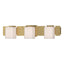 Hubbardton Forge 2005 Modern Brass Opal Glass (GG) Impressions 3 Light Sconce