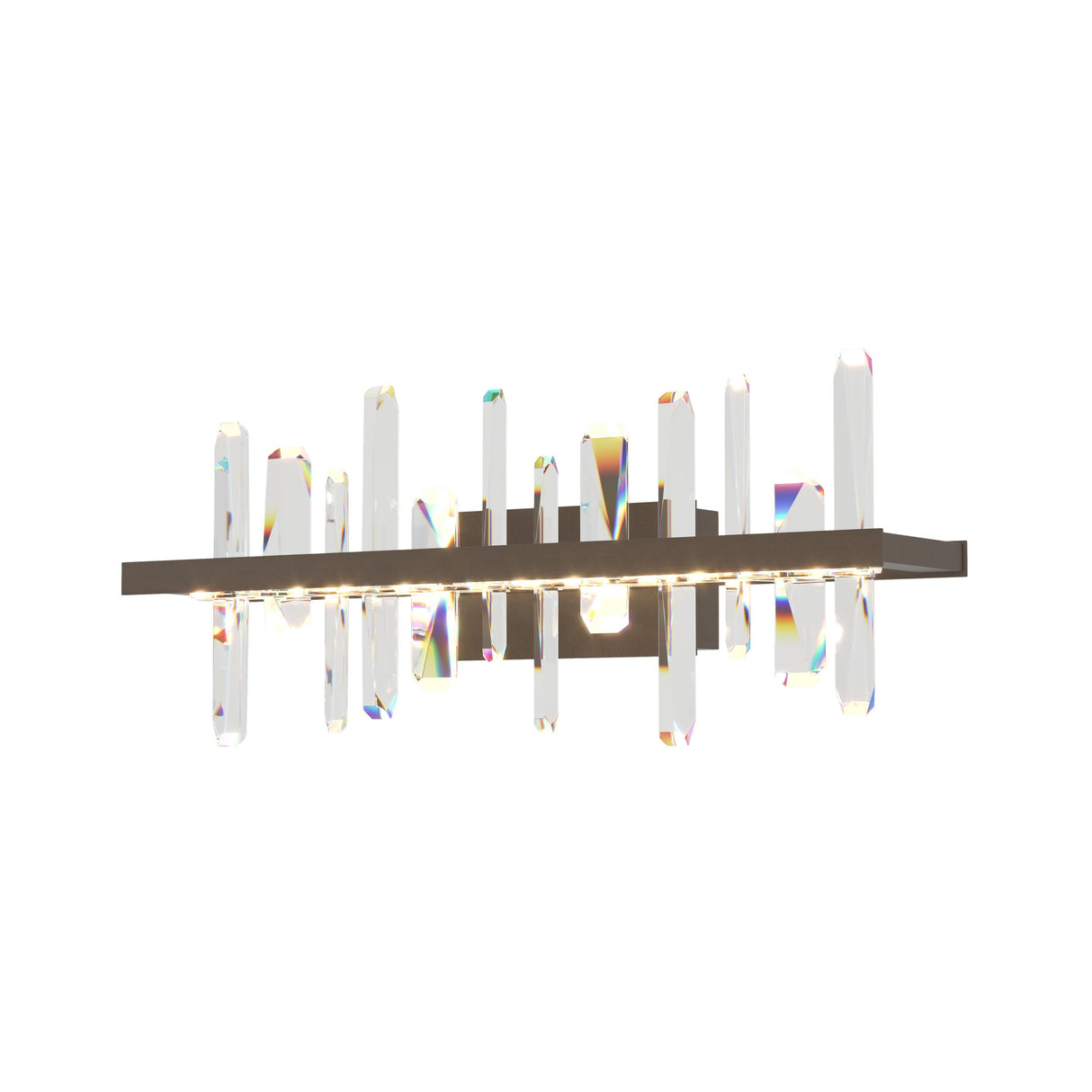 Hubbardton Forge 2017 Bronze Crystal Solitude LED Sconce