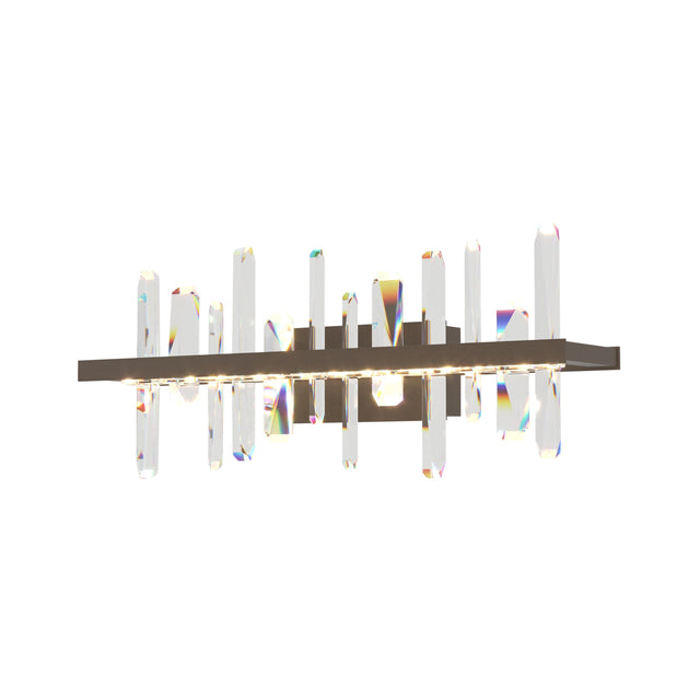 Hubbardton Forge 2017 Bronze Crystal Solitude LED Sconce
