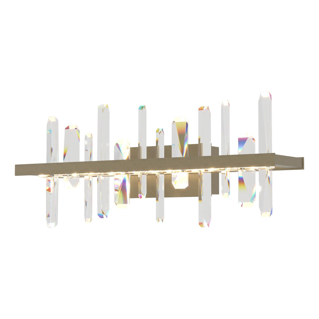 Hubbardton Forge 2017 Soft Gold Crystal Solitude LED Sconce