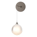 Hubbardton Forge 2023 Bronze Frosted Glass (FD) Fritz Globe Low Voltage Sconce