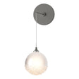 Hubbardton Forge 2023 Natural Iron Frosted Glass (FD) Fritz Globe Low Voltage Sconce