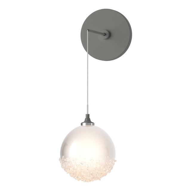 Hubbardton Forge 2023 Natural Iron Frosted Glass (FD) Fritz Globe Low Voltage Sconce