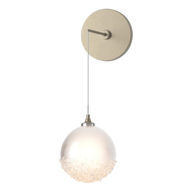Hubbardton Forge 2023 Soft Gold Frosted Glass (FD) Fritz Globe Low Voltage Sconce