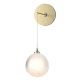 Hubbardton Forge 2023 Modern Brass Frosted Glass (FD) Fritz Globe Low Voltage Sconce