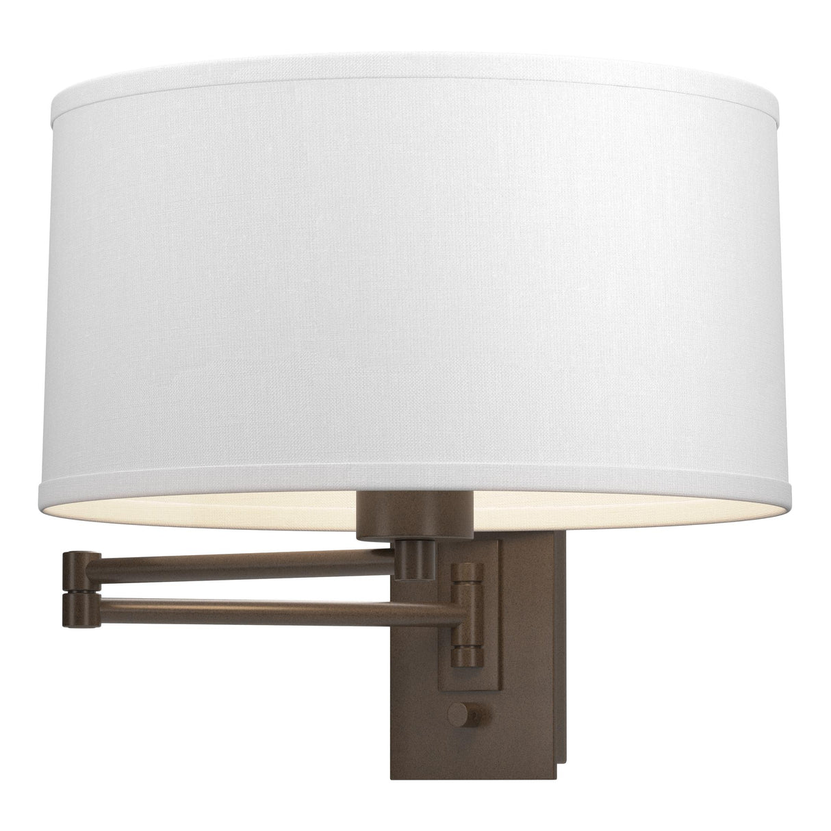 Hubbardton Forge 2009 Bronze Natural Anna Shade (SF) Simple Swing Arm Sconce