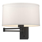 Hubbardton Forge 2009 Black Flax Shade (SE) Simple Swing Arm Sconce