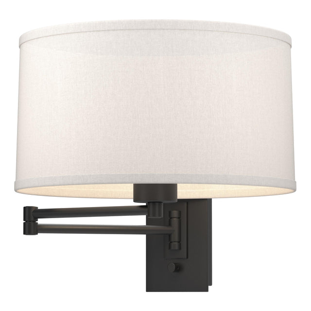 Hubbardton Forge 2009 Black Flax Shade (SE) Simple Swing Arm Sconce