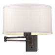 Hubbardton Forge 2009 Oil Rubbed Bronze Flax Shade (SE) Simple Swing Arm Sconce