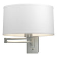 Hubbardton Forge 2009 Vintage Platinum Natural Anna Shade (SF) Simple Swing Arm Sconce