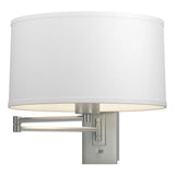 Hubbardton Forge 2009 Vintage Platinum Natural Anna Shade (SF) Simple Swing Arm Sconce