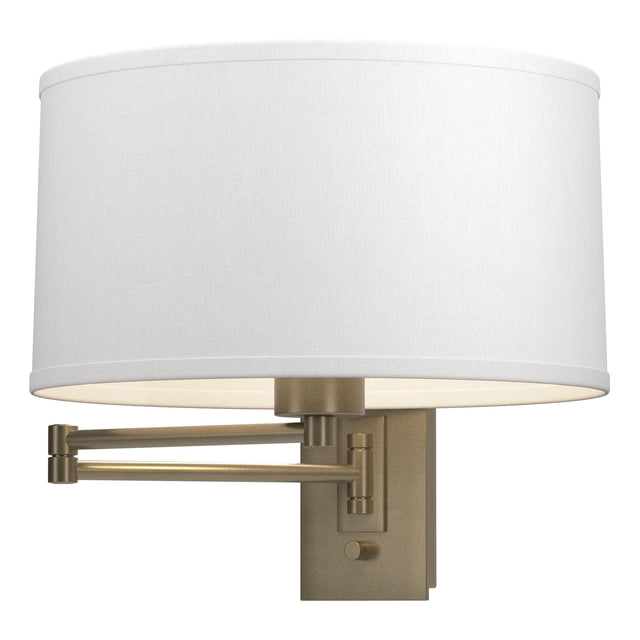 Hubbardton Forge 2009 Soft Gold Natural Anna Shade (SF) Simple Swing Arm Sconce