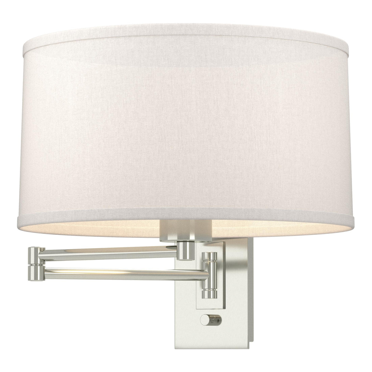 Hubbardton Forge 2009 Sterling Flax Shade (SE) Simple Swing Arm Sconce