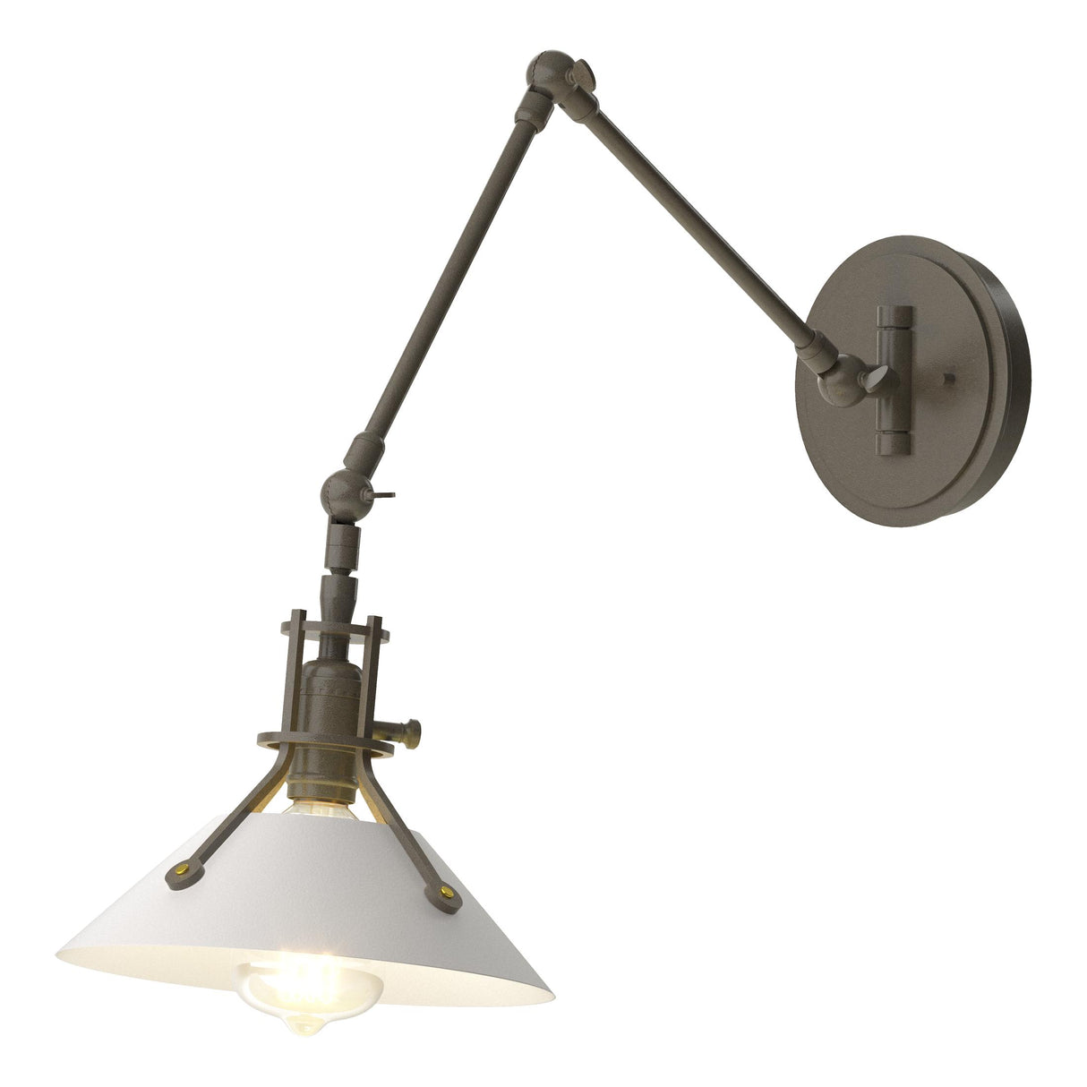 Hubbardton Forge 2015 Dark Smoke White Henry Sconce