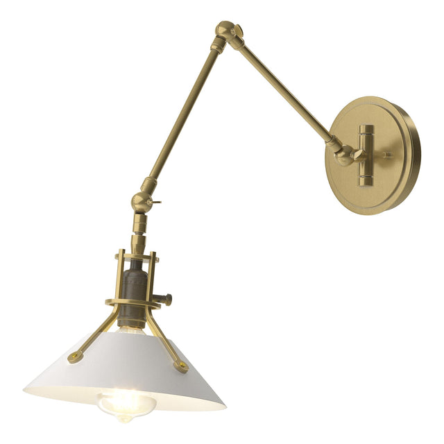 Hubbardton Forge 2015 Modern Brass White Henry Sconce