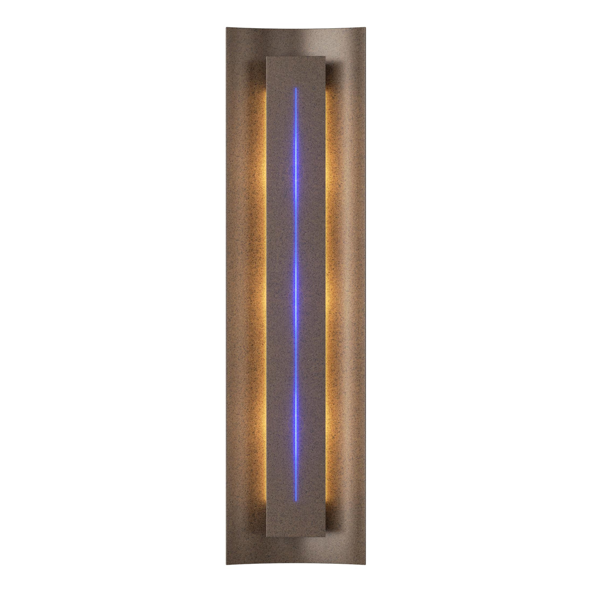 Hubbardton Forge 2007 Bronze Blue Glass (EE) Gallery Sconce