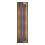Hubbardton Forge 2007 Bronze Blue Glass (EE) Gallery Sconce