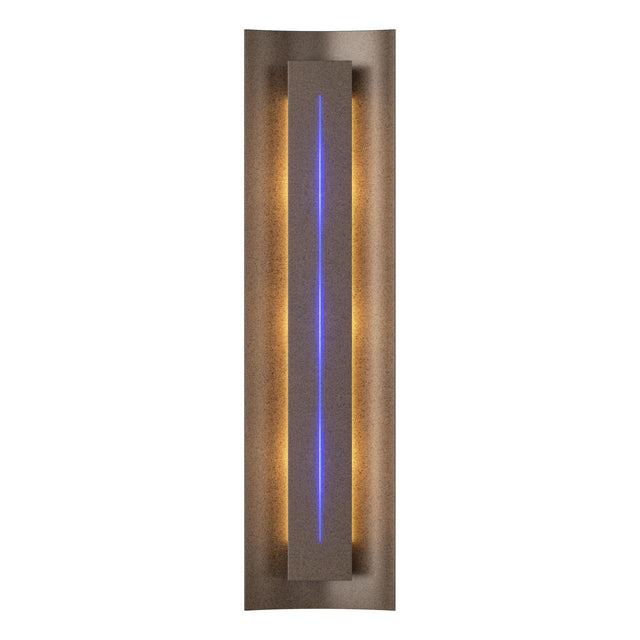 Hubbardton Forge 2007 Bronze Blue Glass (EE) Gallery Sconce
