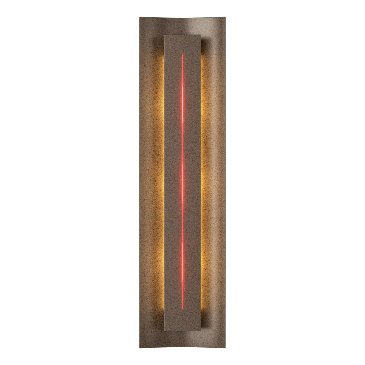 Hubbardton Forge 2007 Bronze Red Glass (RR) Gallery Sconce