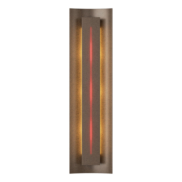 Hubbardton Forge 2007 Bronze Red Glass (RR) Gallery Sconce