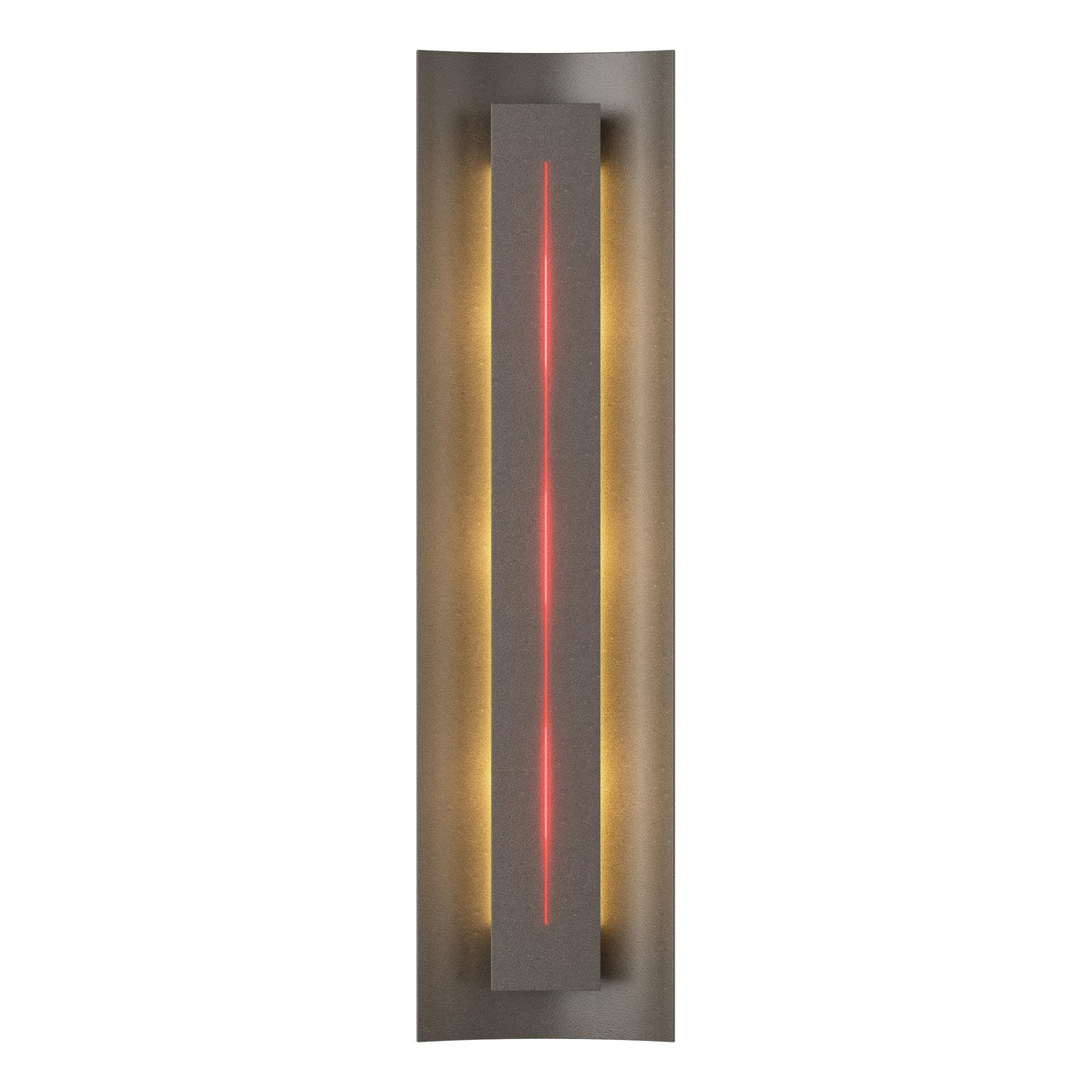 Hubbardton Forge 2007 Dark Smoke Red Glass (RR) Gallery Sconce
