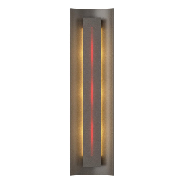 Hubbardton Forge 2007 Dark Smoke Red Glass (RR) Gallery Sconce
