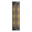 Hubbardton Forge 2007 Black Ivory Art Glass (CC) Gallery Sconce