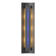 Hubbardton Forge 2007 Black Blue Glass (EE) Gallery Sconce