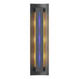 Hubbardton Forge 2007 Black Blue Glass (EE) Gallery Sconce