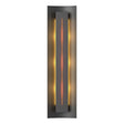 Hubbardton Forge 2007 Black Amber Glass (FF) Gallery Sconce