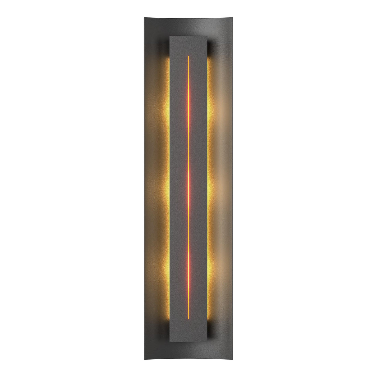 Hubbardton Forge 2007 Black Amber Glass (FF) Gallery Sconce
