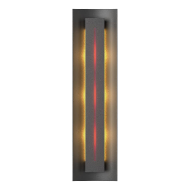 Hubbardton Forge 2007 Black Amber Glass (FF) Gallery Sconce