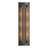 Hubbardton Forge 2007 Black Red Glass (RR) Gallery Sconce