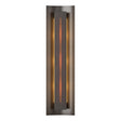 Hubbardton Forge 2007 Oil Rubbed Bronze Amber Glass (FF) Gallery Sconce