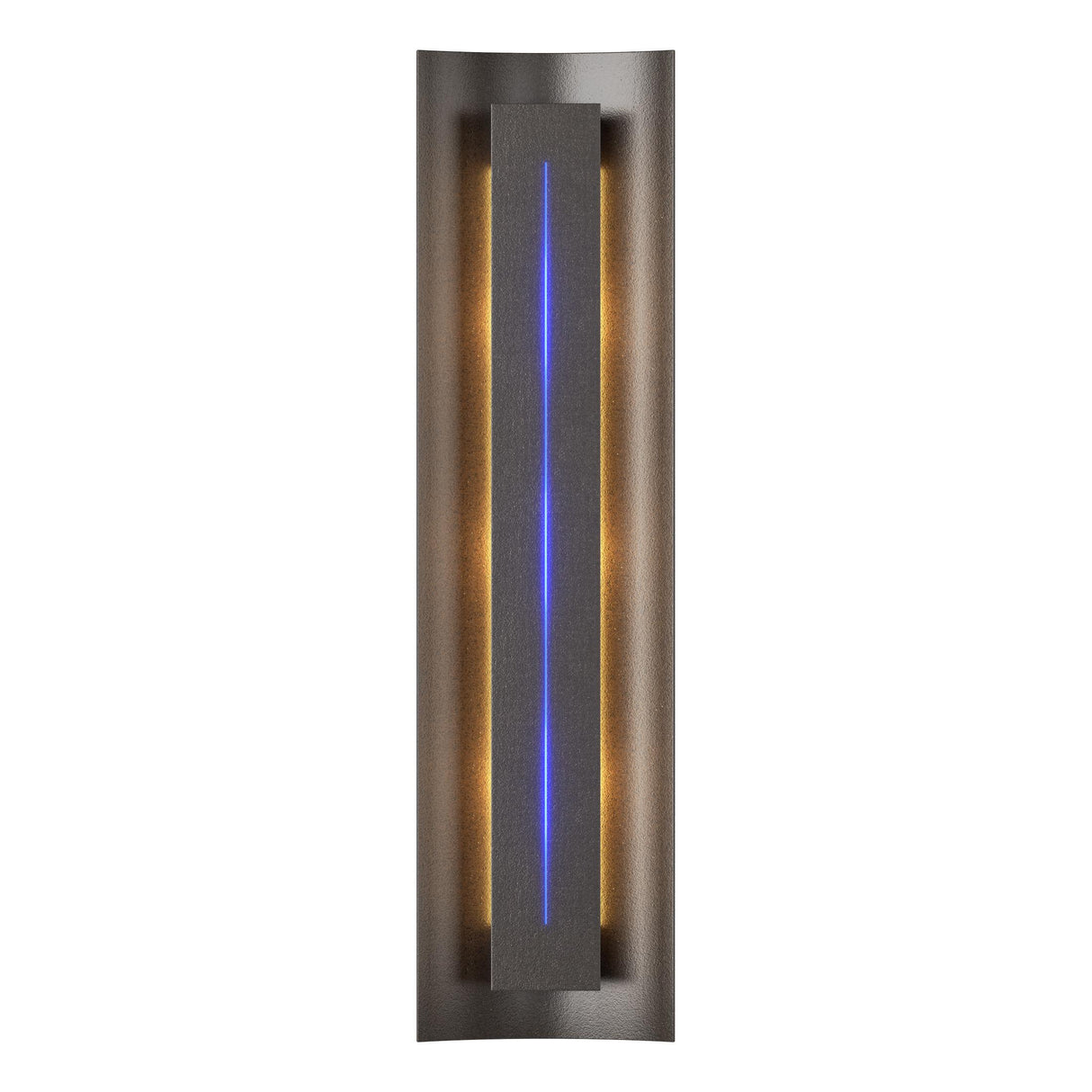 Hubbardton Forge 2007 Oil Rubbed Bronze Blue Glass (EE) Gallery Sconce